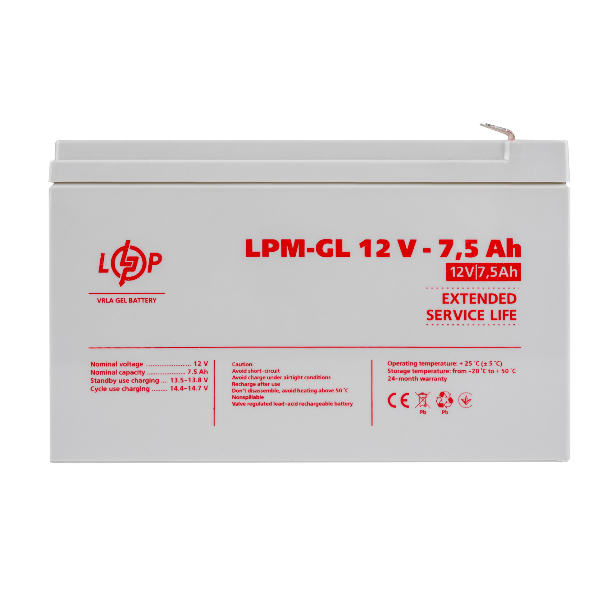 Акумуляторна батарея LP LPМ GL12- 7,5АН типу GEL
